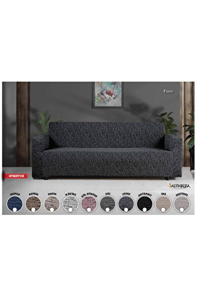 Bella Home Altınkoza Sofa Bed Style Stretch Sofa Cover (3+3) - Stretch Fabric...