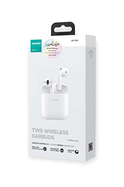 Joyroom TWS Semi In-Ear Earphones Wireless Earbuds With Power Box Standard Version White