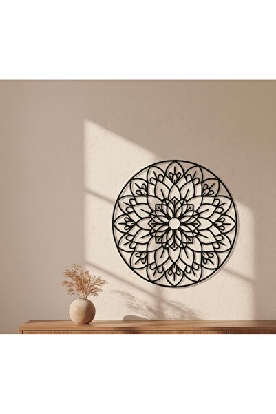 Modern Lotus Mandala Metal Duvar Tablosu