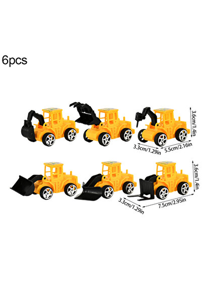 Choice4 مجموعة من 6 قطع لتزيين كعكة على شكل مركبات هندسية، سيارات بناء، شاحنا...