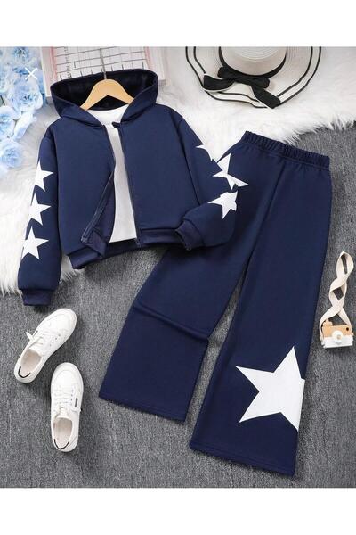 Kids lacivert yıldız çoçuk takım