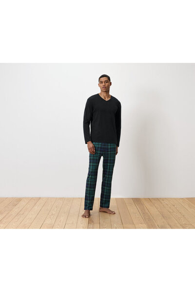 Tchibo Erkek Pijama, Jersey, Kareli