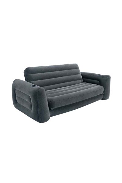 Intex أريكة ثنائية المقاعد مع قسم قابل للسحب - عملية ومتعددة الاستخدامات، لون رمادي داكن