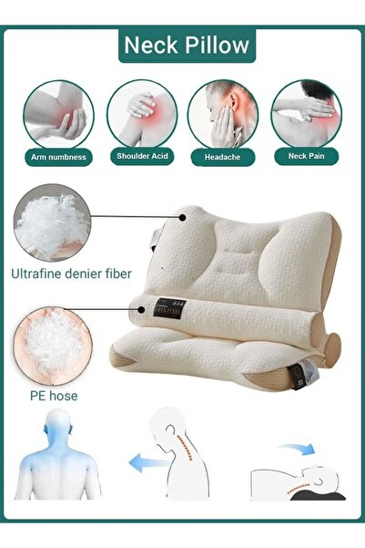 Generic Neck Pillows Cervical Pillow Adjustable Orthopedic Pillow Filling with PE Hose