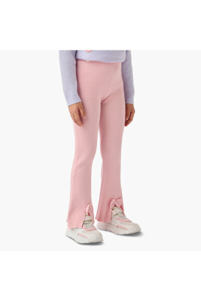 Juniors Ribbed Flared Leggings