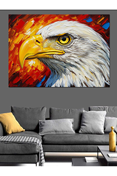 KanvasSepeti Alevli Renkli Pictură în ulei de înaltă calitate texturat Canvas...