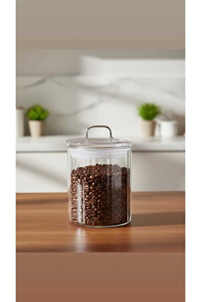 MİEN 700 ml Cam Kavanoz Kapaklı – Bakliyat, Baharat & Kuru Gıda Saklama Kabı – Şeffaf, Dayanıklı Cam