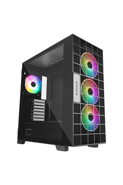 Rampage AZZA V2 1000W 80 Plus Siyah 4x12CM ARGB Fan + Type-C ATX Mid-T Gaming...