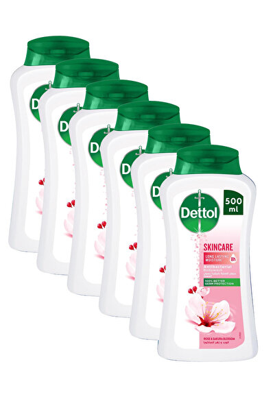 Dettol جل استحمام وغسول للجسم للعناية بالبشرة، برائحة الورد وزهر الكرز، 500 م...