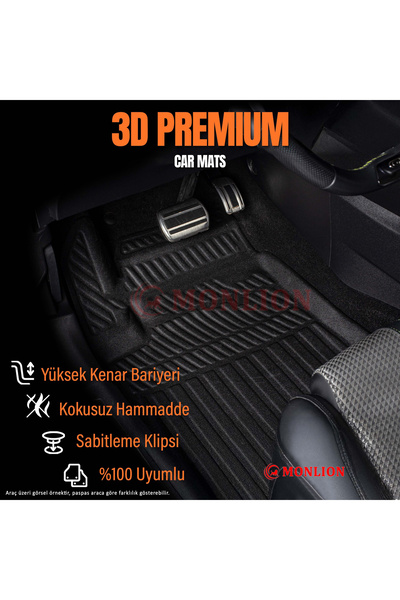 Monlion Citroen Berlingo 3D Pro Havuzlu Paspas 2008-2018 Üzeri