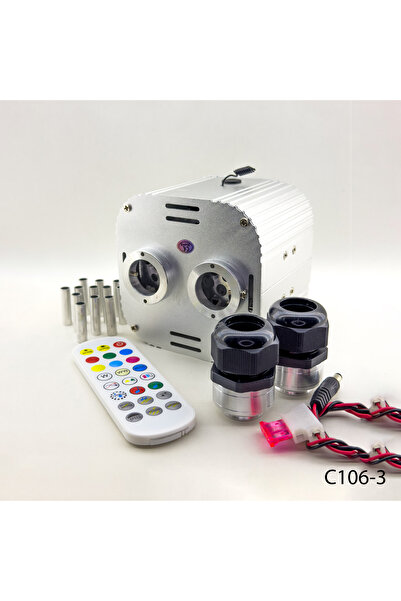 coraxads YILDIZ TAVAN MODÜLÜ ÇİFT ÇIKIŞ RGB+W + TWINKLE + KAYAN YILDIZ ( METE...