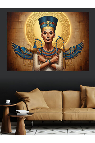 Artmeg Statuia reginei egiptene Nefertiti Pânză decorativă - Tablou din lemn MDF