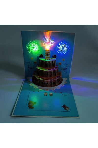 Arabest 3D birthday cards, warm LED lights, most suitable for family and friends