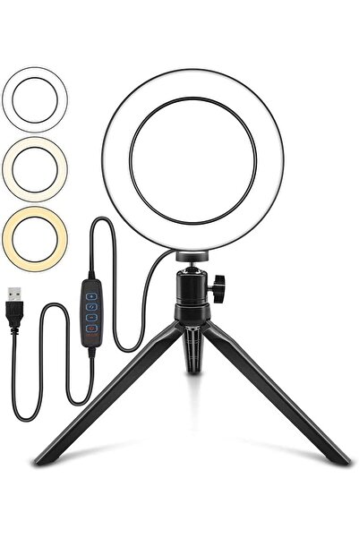 Yelajoy Fill Light 16cm Led Ring Video Live Shooting Selfie Flash Light Tripod Stand 270 Degree Adjustable w