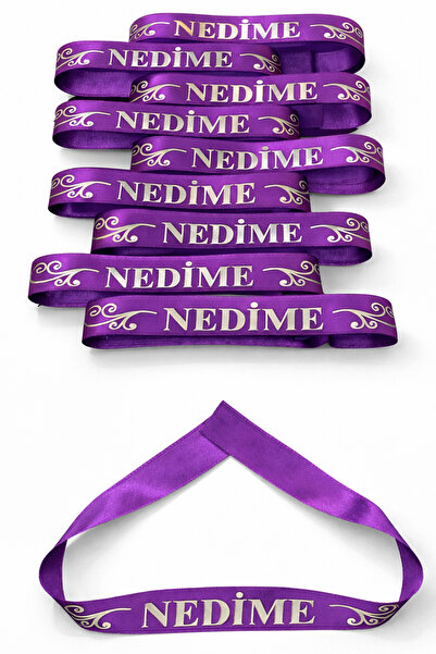 ZEYMERADE Purple Silver Bridesmaid Arm Ribbon, 1 Piece Band and Bracelet, Groomsmen Wedding Henna Night Bride Engagement