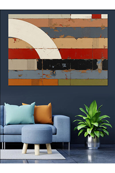 Artmeg Colorful Boards and Patterns Decorative Canvas - Mdf Wood Painting