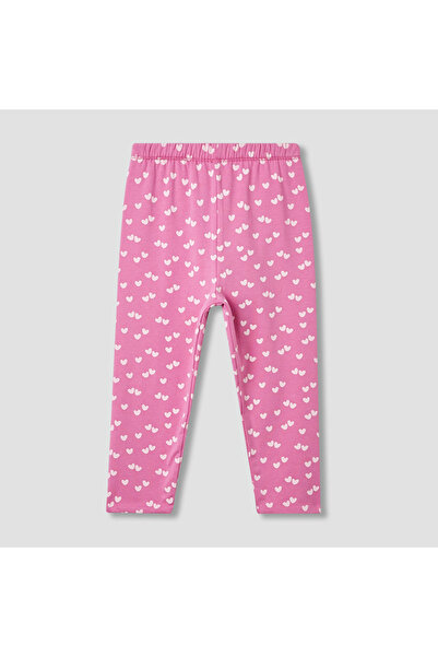 Juniors بنطال ضيق بطبعة قلب مع حزام خصر مطاطي