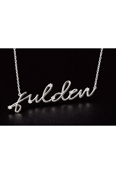 DMSLVR Kişiye Özel İsimli Kolye – Taşlı Harf Tasarım – Altın Kaplama