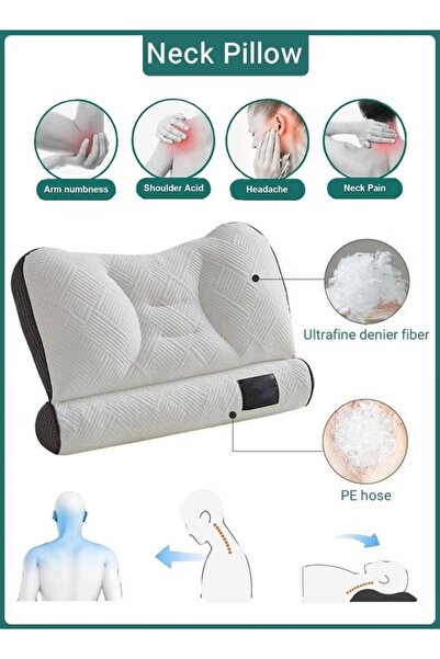Generic Neck Pillows Cervical Pillow Adjustable Orthopedic Pillow Filling with PE Hose