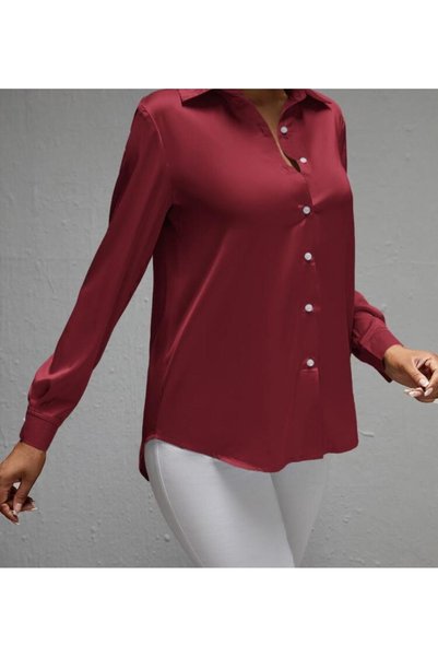 by shirts collection Burgundy Stylish Elegant Shirt