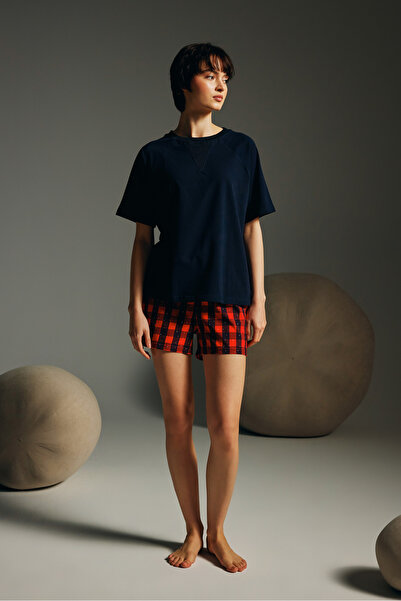 Hays Kadın Pamuklu Reglan Kısa Kollu Şortlu Pijama Takımı