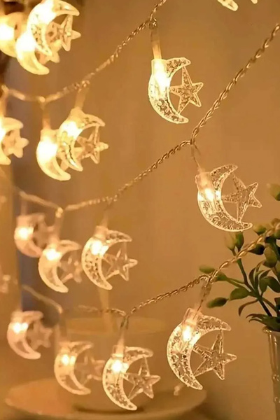 Onetick Dekoratif Ay-Yıldız Led 5 Metre Yılbaşı | Dekorasyon | Süsleme