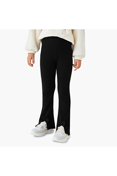 Juniors بنطال ضيق مضلع واسع مع حزام خصر مطاطي