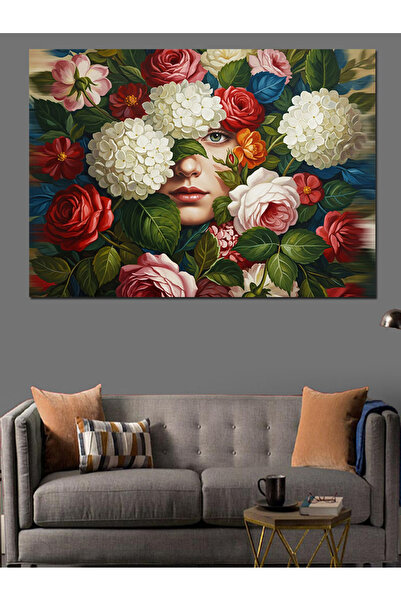 KanvasSepeti Κόκκινα τριαντάφυλλα Υψηλής ποιότητας ελαιογραφία Με υφή Καμβάς ...