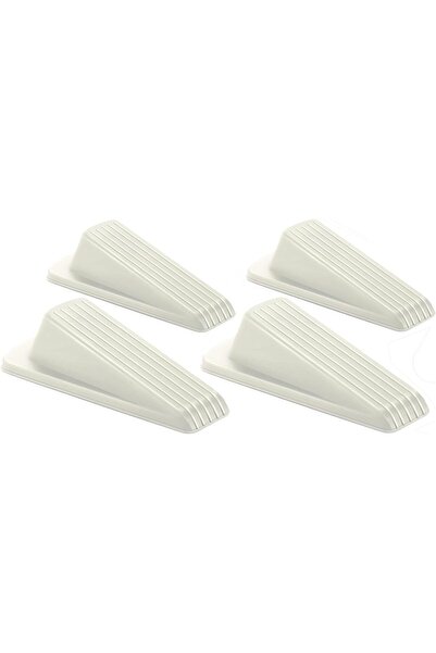 Arabest أربع قطع من سدادات الأبواب السفلية، تصميم متعدد الأوجه يمنع إغلاق الأبواب (أبيض)