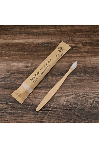 choice2 50Pcs White 50Pcs Natural Bamboo Toothbrush Wood Toothbrushes Soft Bristles Fiber Teeth Brush Eco-Fr