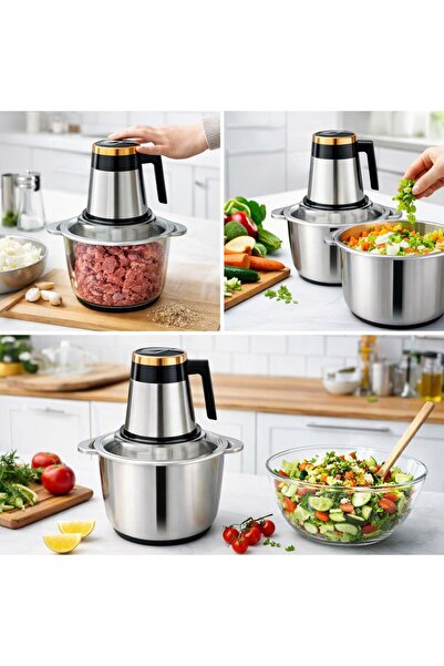 ATLT ATLANTİS 3000W 5 LİTRE MUTFAK ROBOTU RONDO DOĞRAYICI ET SEBZE MEYVE ÇOK ...