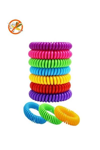 Generic 12 Piece Natural Mosquito Repellent Bracelet Multicolour