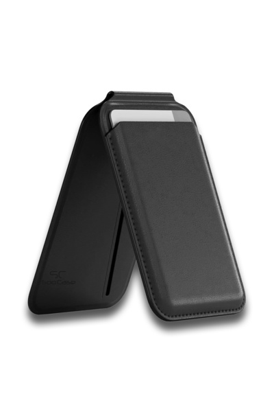 MTL Magsafe Uyumlu Güçlü Mıknatıslı Katlanabilir Deri Cüzdan ve Telefon Standı