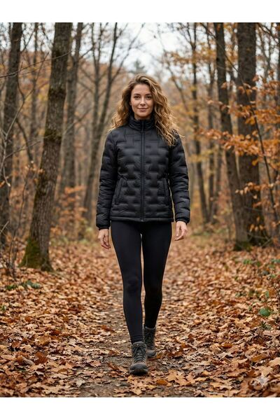 DYNAMO Women's Black Goose down Sports Slim Coat 5310