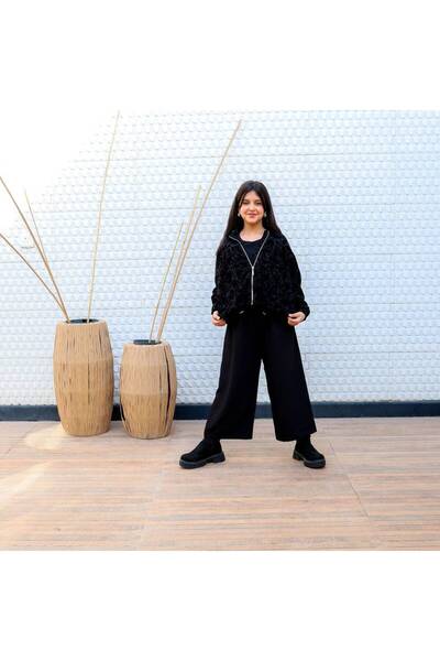 Mamnon Black and gold jumpsuit with zipper