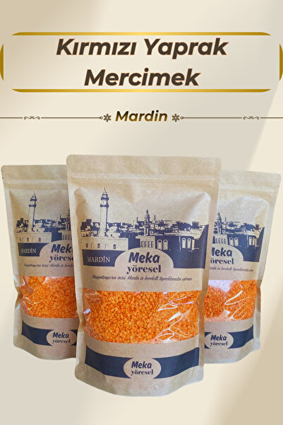 meka yöresel Mardin Yöresel Kırmızı Yaprak Mercimek ◆ Kolay Pişen Dağılmayan Yapı ◆ Geleneksel Bakliyat ◆ 1 kg