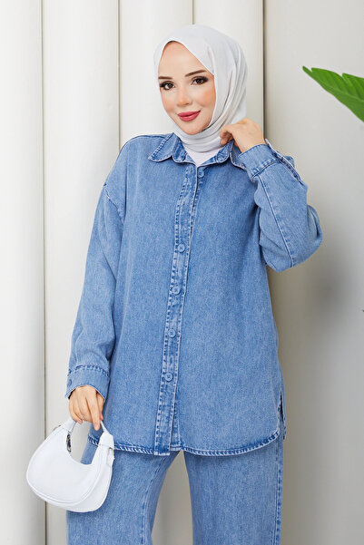 SERRA MODA Modest Clothing Jeans Denim Two-Piece Set