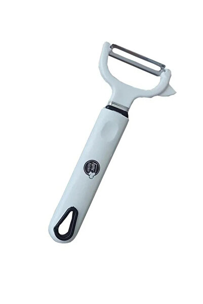 ZUZU MADE Paslanmaz Çelik Beyaz Düz Meyve Sebze Yan Soyacak Soyucu