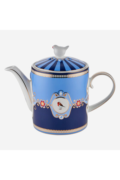 Pip Studio Love Birds Mavi Porselen Demlik 1300 Ml