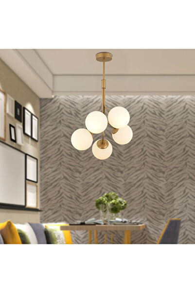 HubRom ARTEL 3756-05-FRR Πολυέλαιος Αντίκα-Καφέ 50x80 cm 5xE27 Μέγιστο 60W