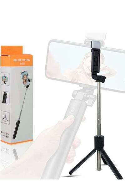 Generic Selfie 360 Bluetooth Selfie Stick with Remote Control and LED Light