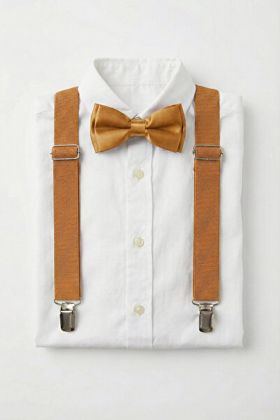 FATELLA Children's Orange Adjustable Strap Bow Tie Set - April 23, October 29...