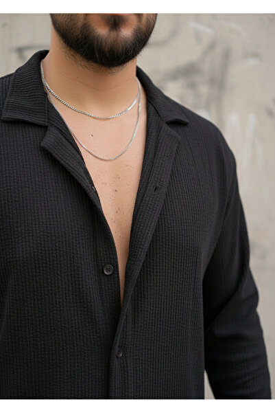 Fifty Color Men's Trend Summer Comfortable Fit Wrinkle-Resistant Fabric Long Sleeve Shirt and Pants Set