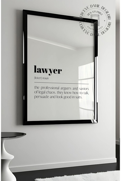 DES VU PRINT Avukat Tanımı Posteri, Avukat Ofis Dekorasyon Çerçevesiz Poster