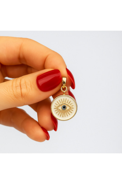 SE Jewellery Collection Selin Ersoy Rose Nazar Enerjili Yuvarlak Kolye Ucu / ...