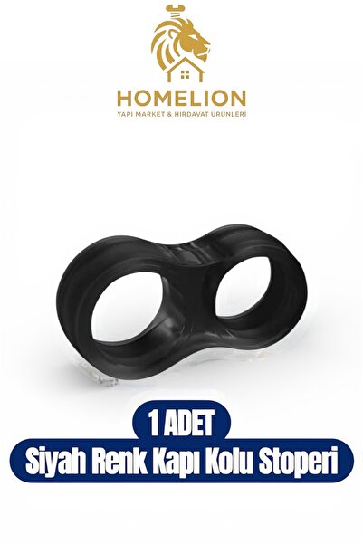 HOMELION 1 ADET Siyah Renkli Kapı Kolu Stoperi – Kaymaz Silikon, Kol Koruyucu...