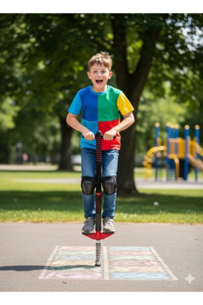 HEPİTOP Çocuk Zıplama Çubuğu Pogo Stick, Zıp Zıp Oyuncak, Denge, Eğlence ve Egzersiz Çubuğu