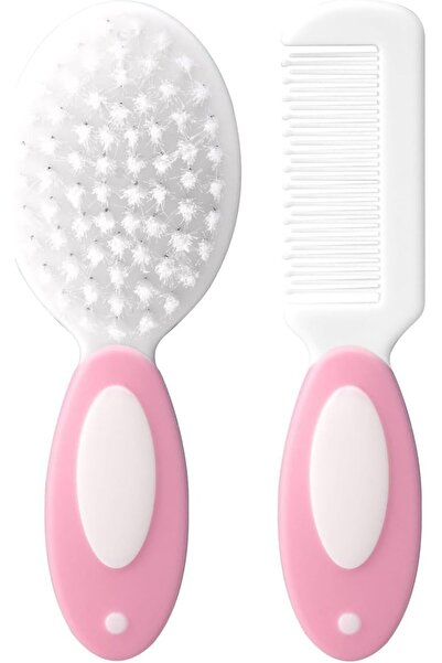 Tazweeq مجموعة العناية الصحية للأطفال - قطعتان من تزويق، فرشاة شعر بشعيرات ناعمة، وفرشاة بغطاء سيليكون.