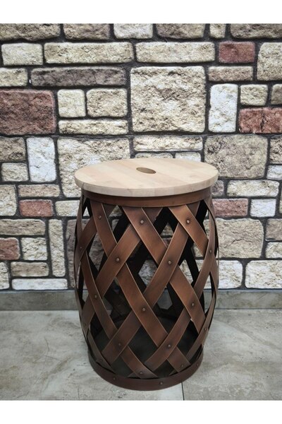 flamestove FLAME STOVE AHŞAP KAPALI FİLELİ ODUN KOVASI