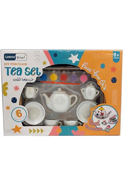 Lino Ceramic Tea Set 9 Pieces with 6 Color Options